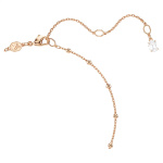 Imber Y necklace Round cut, White, 18K rose gold finish